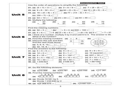 Excel Basic Skills - Multiplication and Division Years 5-6