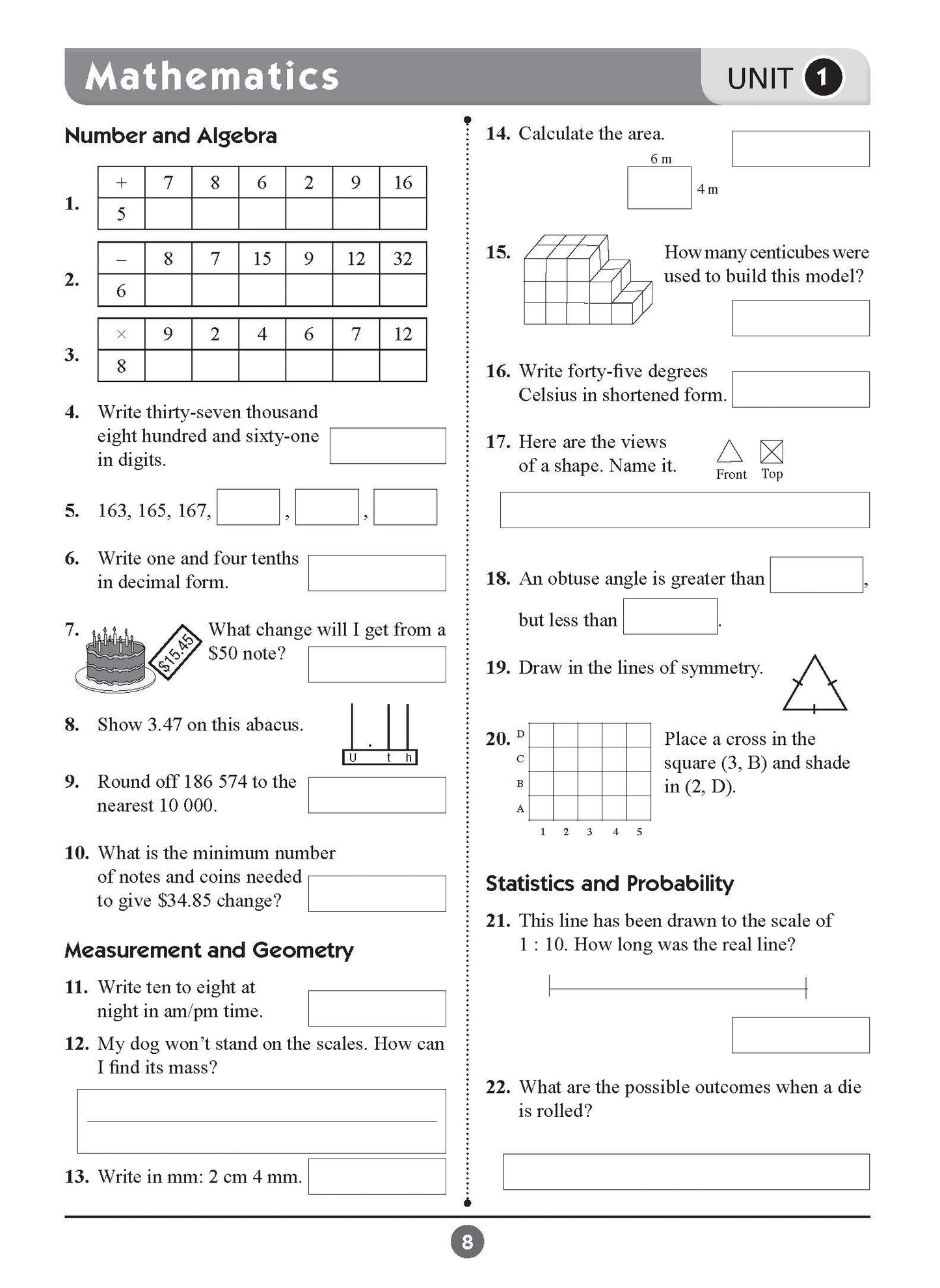 Excel Basic Skills - English and Mathematics Year 6