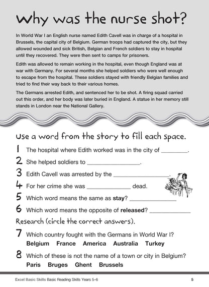 Excel Basic Skills - Basic Reading Skills Years 5-6