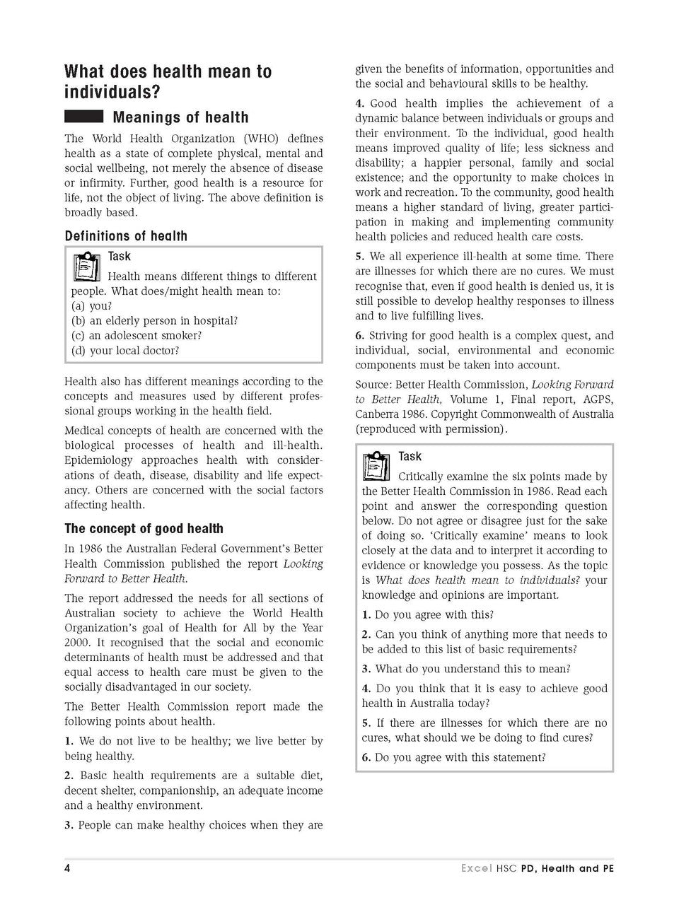 Excel HSC Year 11 and 12 PDHPE Study Guide