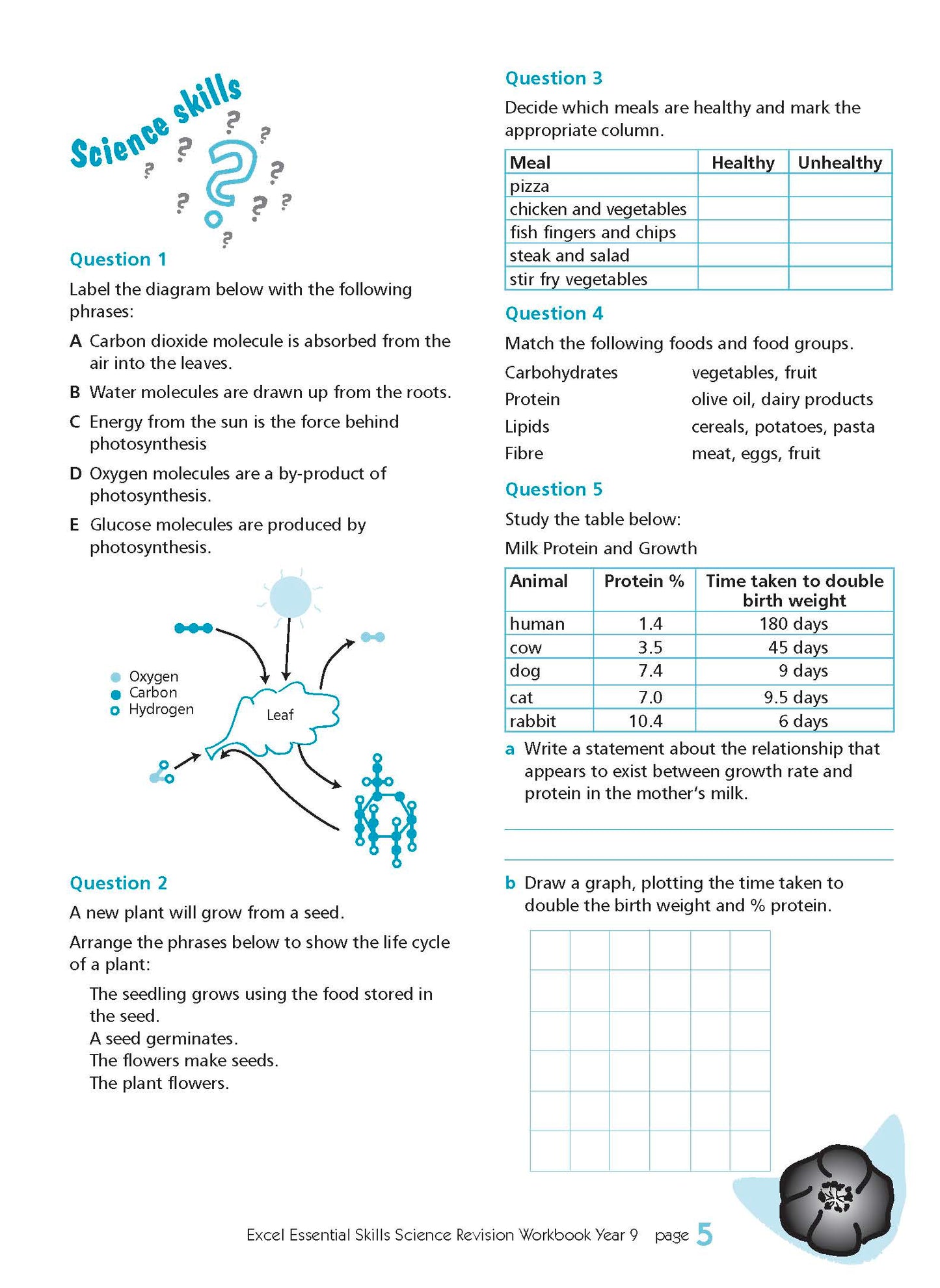 Excel Essential Skills - Science Revision Workbook Year 9