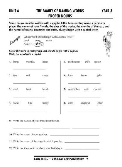 Excel Basic Skills - Grammar and Punctuation Years 3-4