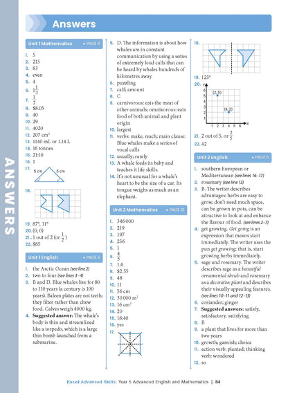 Excel Advanced Skills - Advanced English and Mathematics Year 5