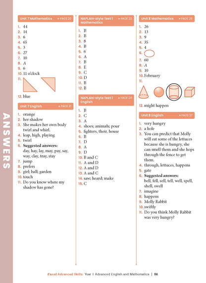 Excel Advanced Skills - Advanced English and Mathematics Year 1