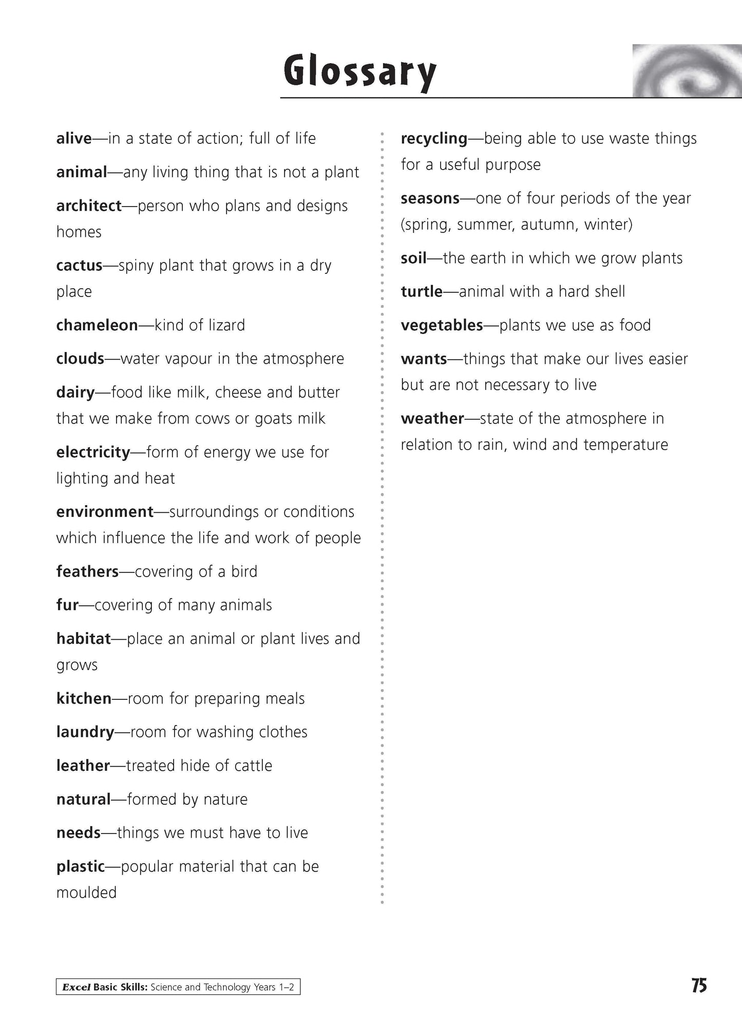 Excel Basic Skills - Science and Technology Years 1-2