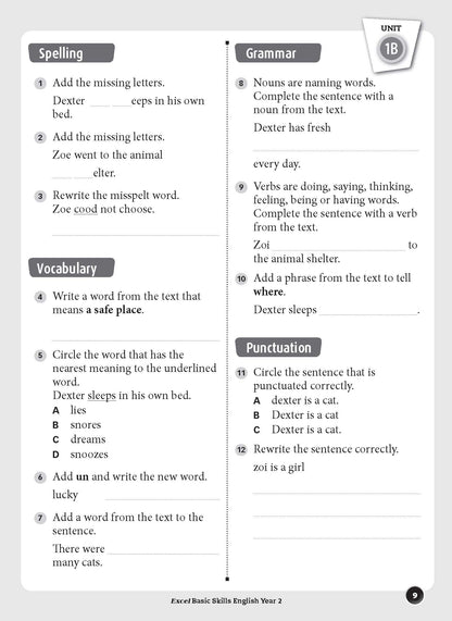 Excel Basic Skills - English Year 2