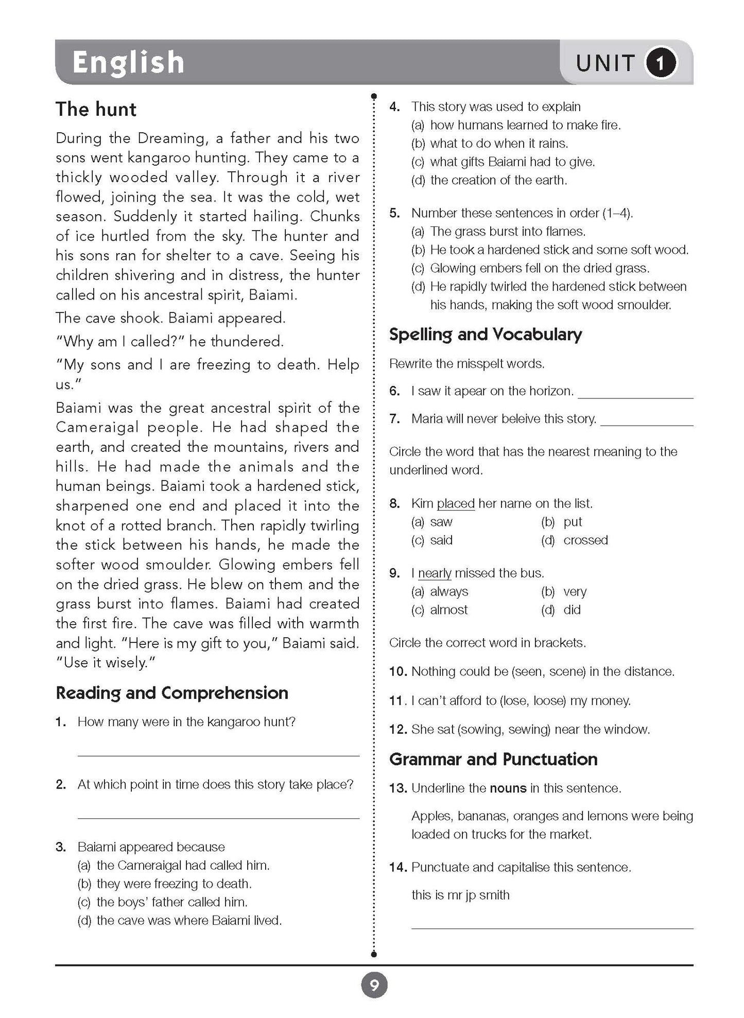 Excel Basic Skills - English and Mathematics Year 5