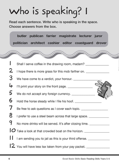 Excel Basic Skills - Basic Reading Skills Years 5-6