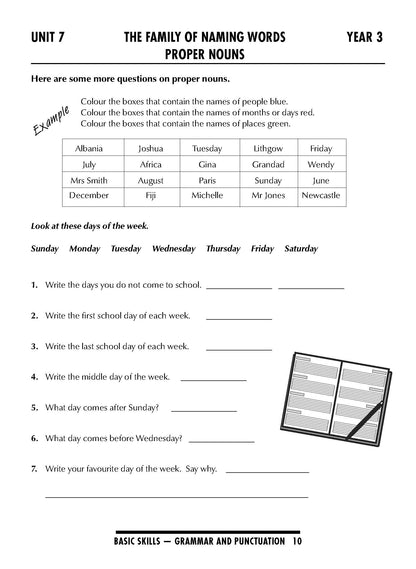 Excel Basic Skills - Grammar and Punctuation Years 3-4