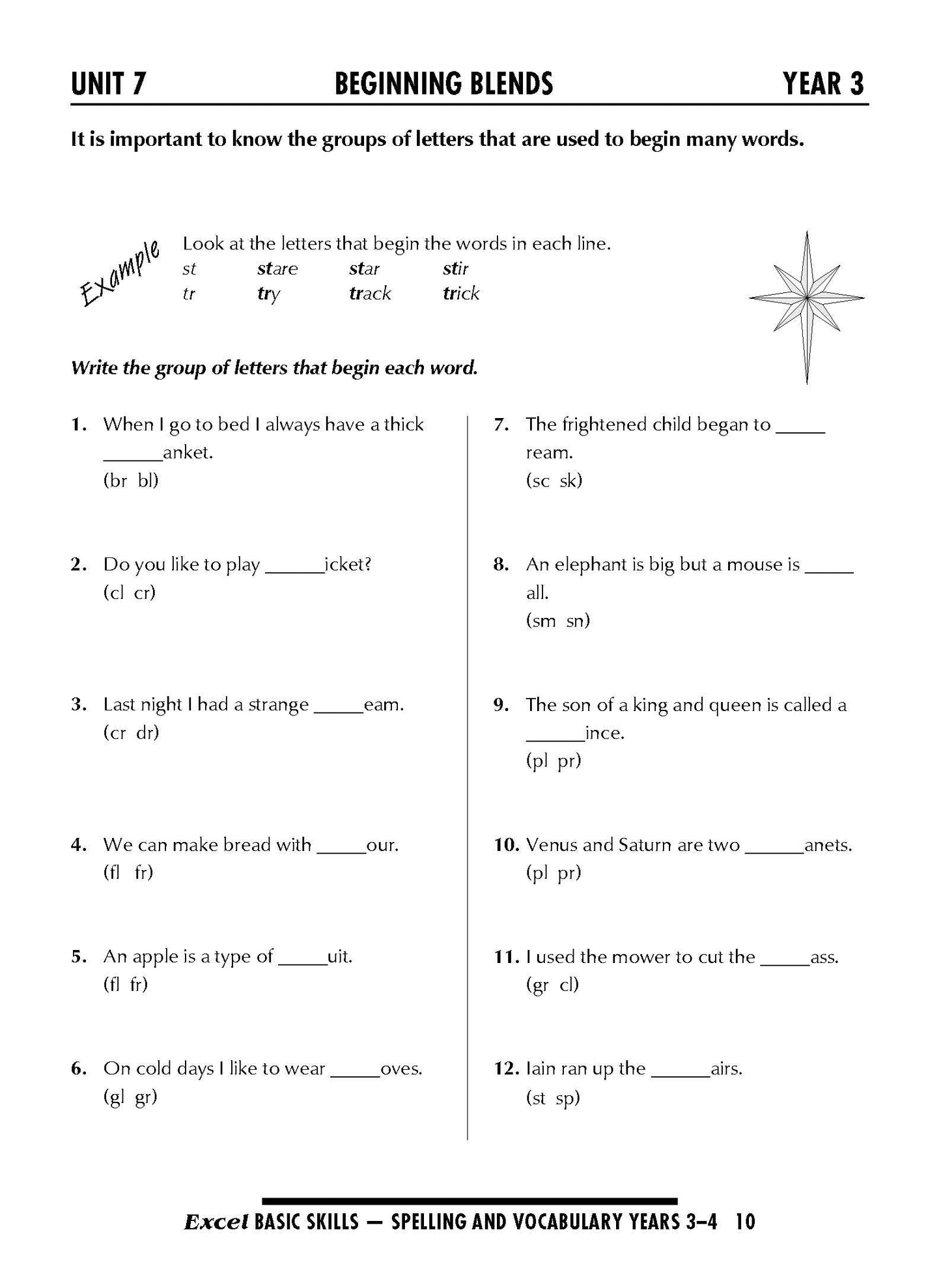 Excel Basic Skills - Spelling and Vocabulary Years 3-4
