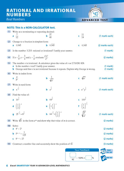 Excel SmartStudy - Advanced Mathematics Year 10