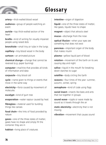 Excel Basic Skills - Science and Technology Years 3-4