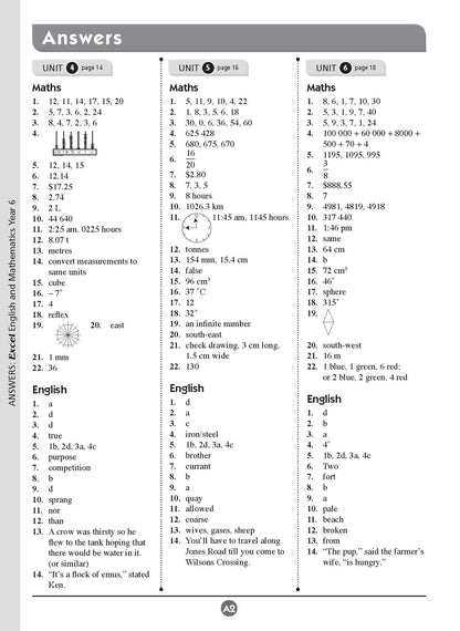 Excel Basic Skills - English and Mathematics Year 6