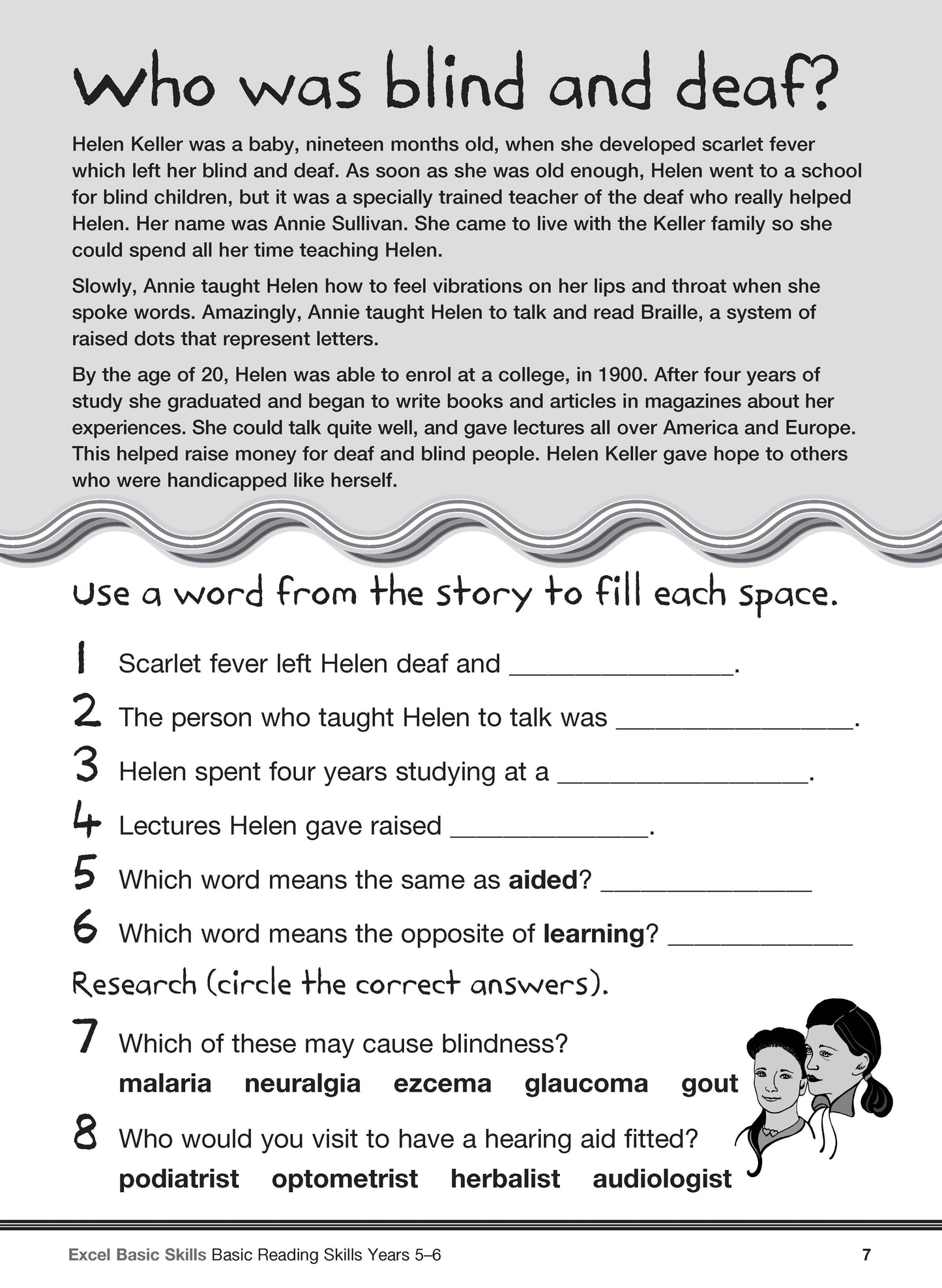 Excel Basic Skills - Basic Reading Skills Years 5-6