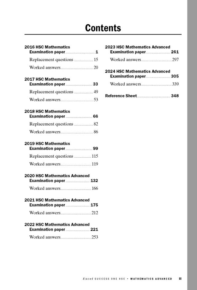 Excel HSC Year 12 Maths Advanced Book Pack