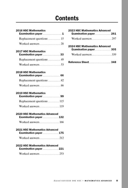 Excel HSC Year 12 Maths Advanced Book Pack