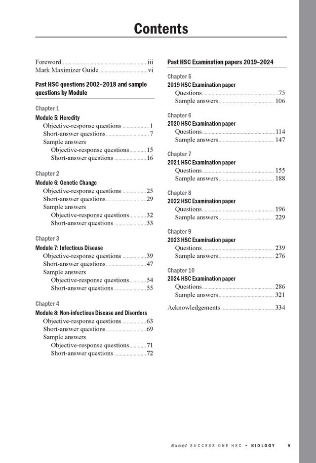 Excel Success One HSC Year 12 Biology (2025 Edition)