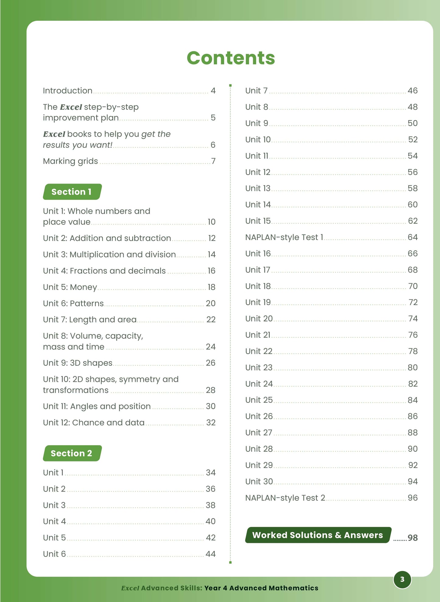 Excel Advanced Skills - Advanced Mathematics Year 4