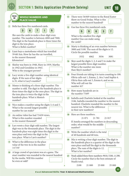 Excel Advanced Skills - Advanced Mathematics Year 4