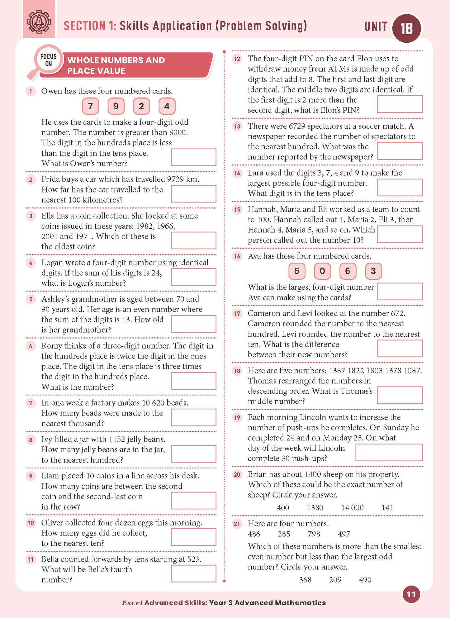 Excel Advanced Skills - Advanced Mathematics Year 3