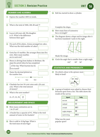 Excel Advanced Skills - Advanced Mathematics Year 4