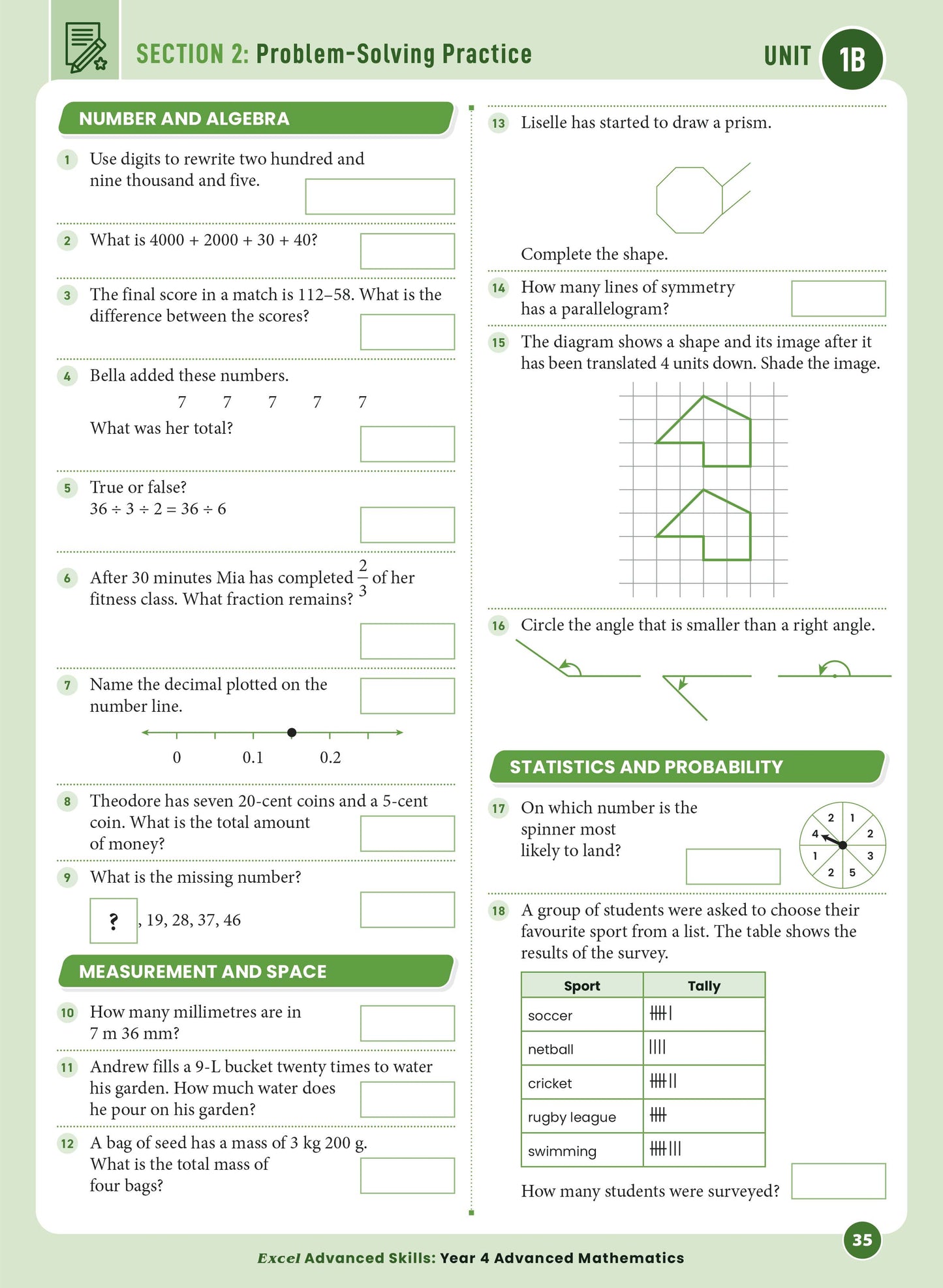 Excel Advanced Skills - Advanced Mathematics Year 4