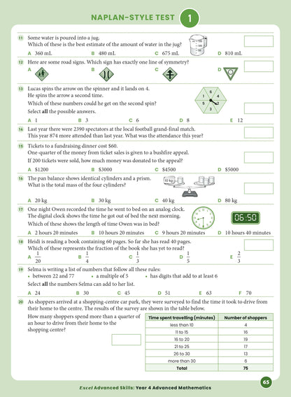 Excel Advanced Skills - Advanced Mathematics Year 4