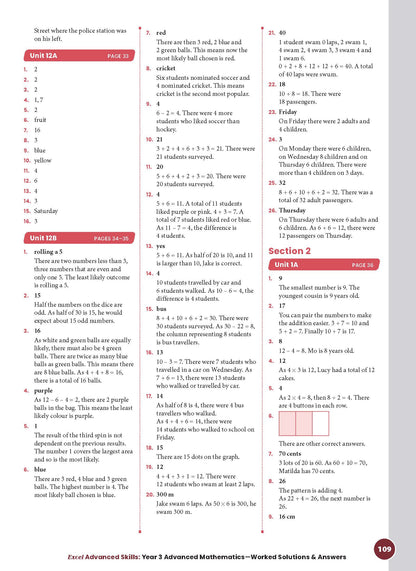 Excel Advanced Skills - Advanced Mathematics Year 3