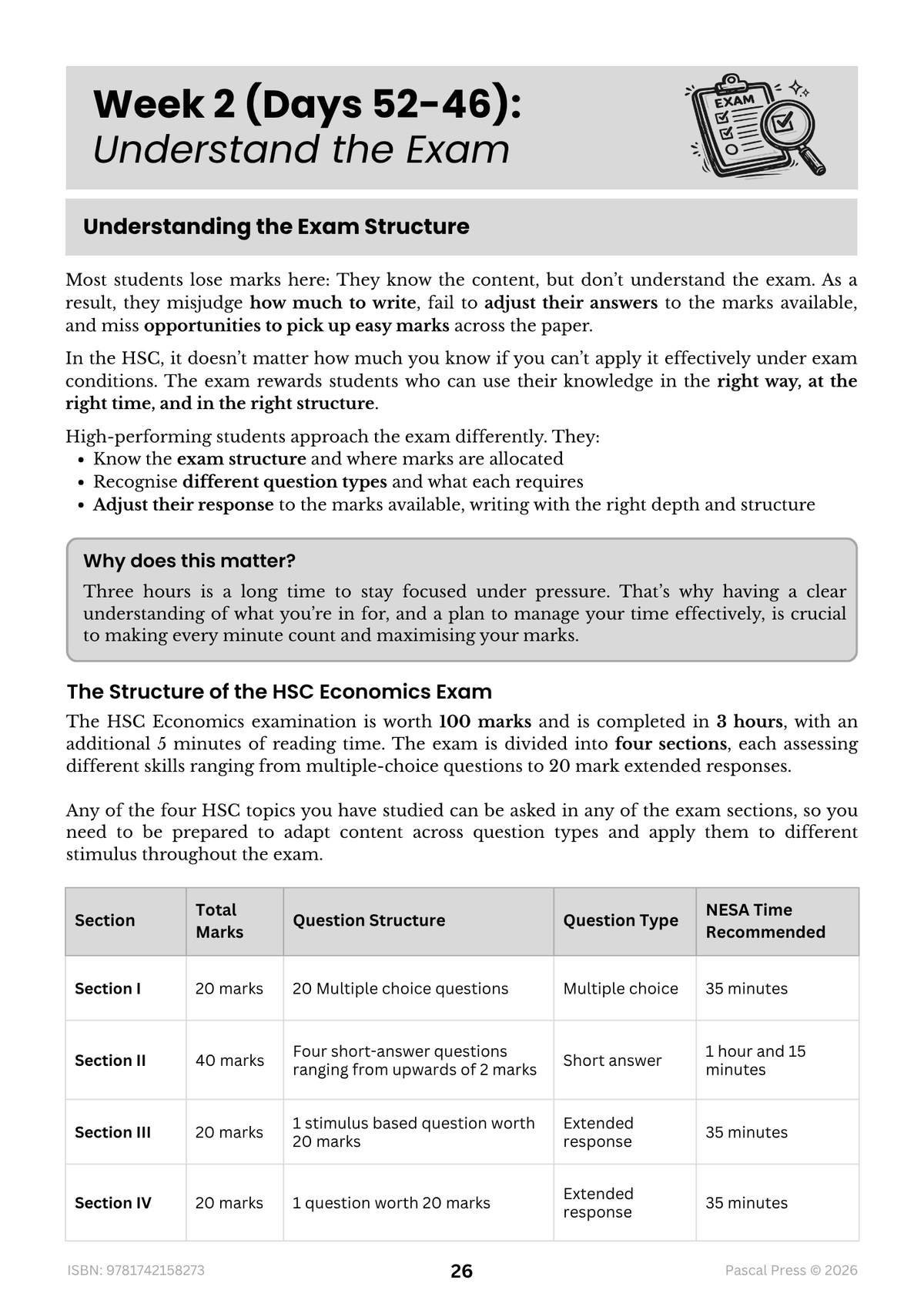 Excel 60 Days to Band 6: HSC Year 12 Economics (2027)