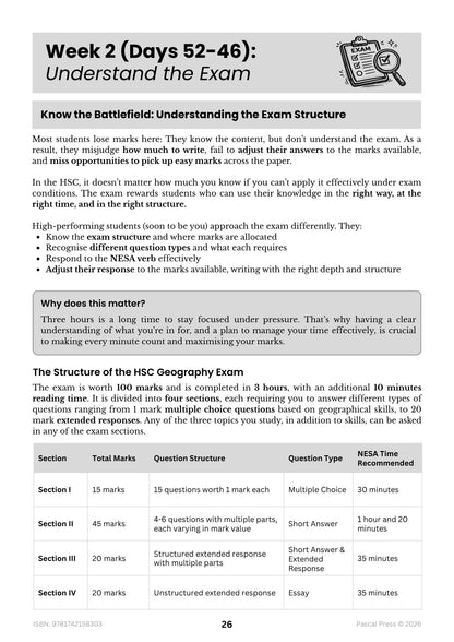 Excel 60 Days to Band 6: HSC Year 12 Geography (2027-2029)