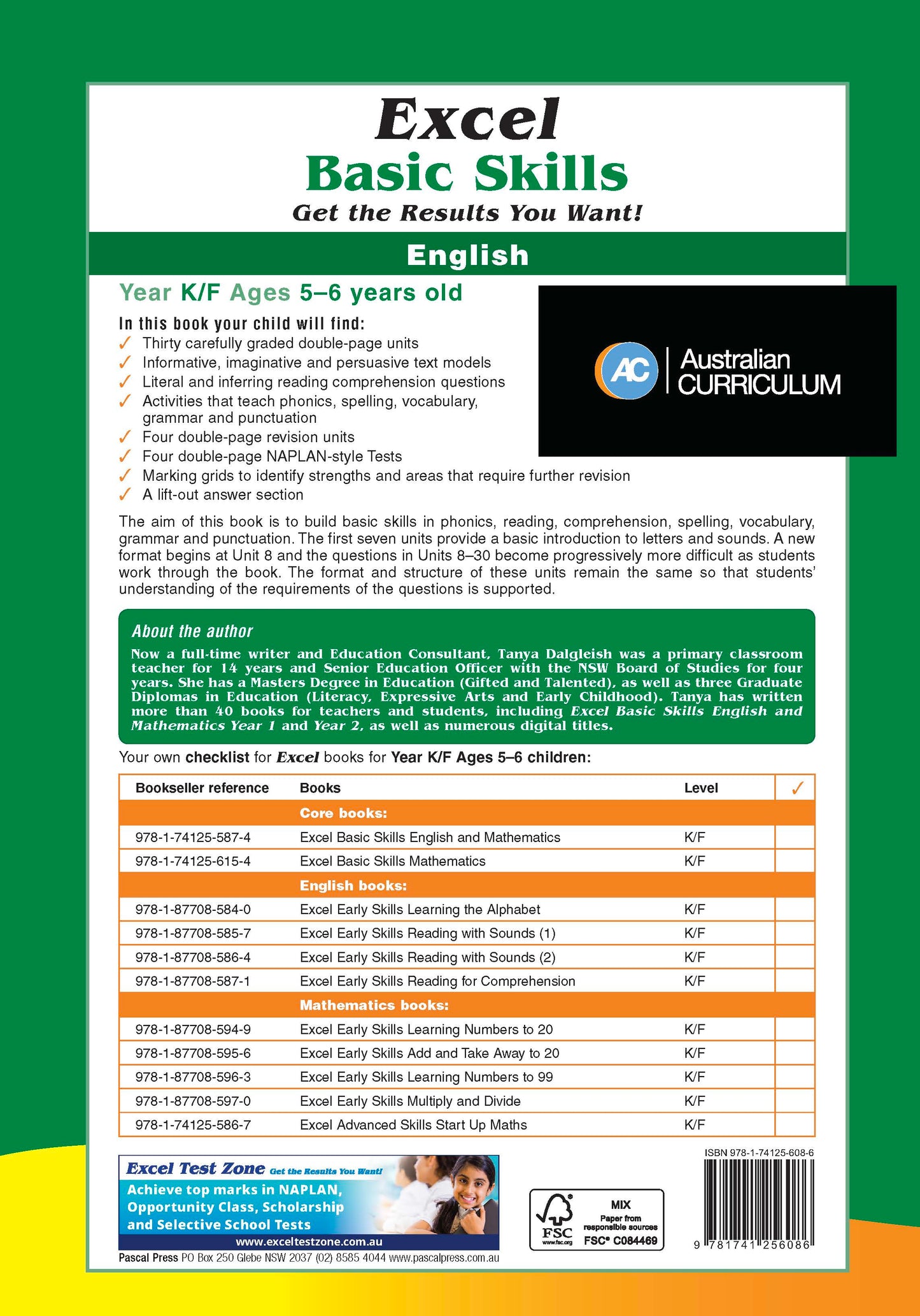 Excel Basic Skills - English Kindergarten/Foundation