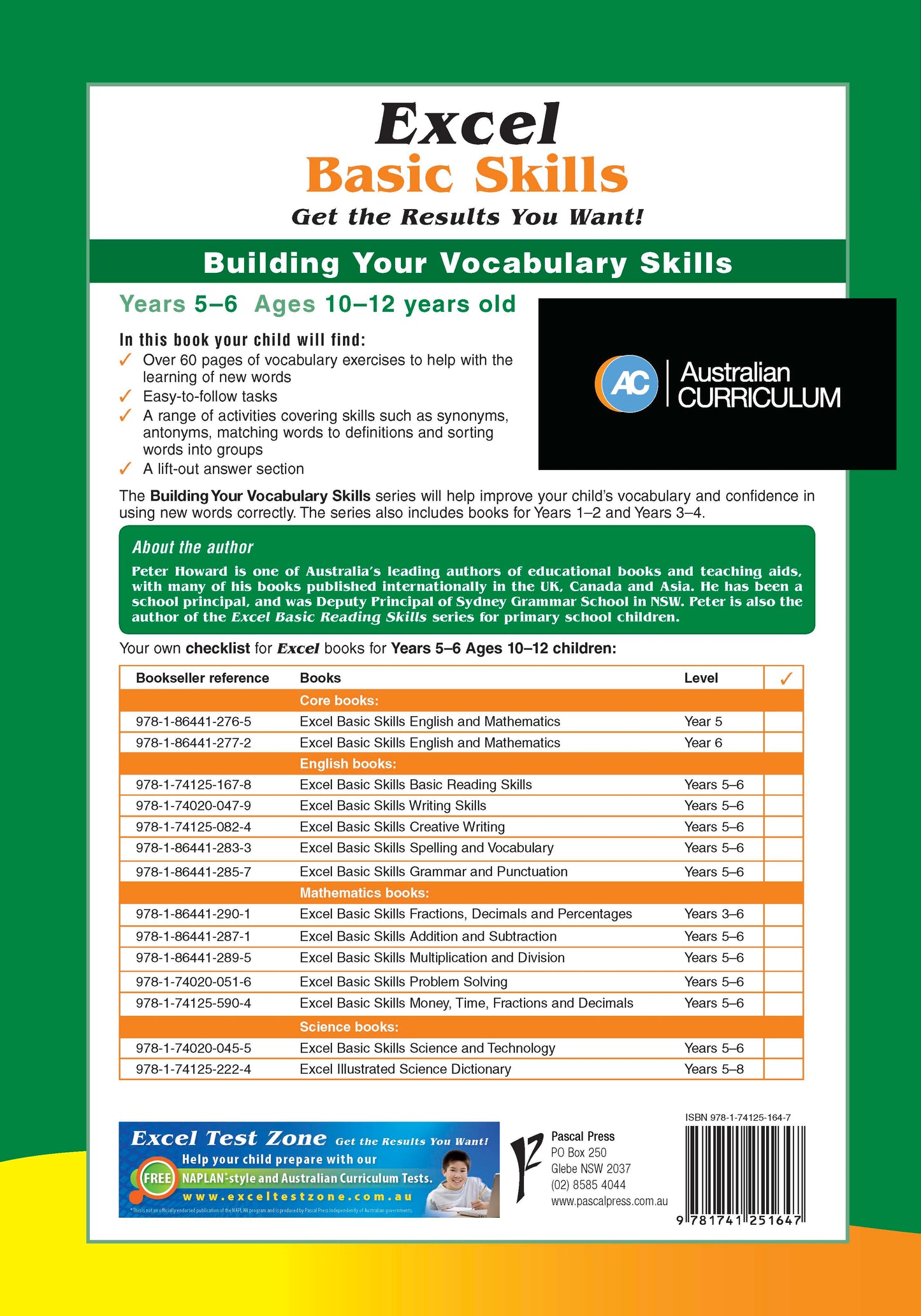 Excel Basic Skills - Building Your Vocabulary Skills Years 5-6