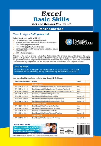 Excel Basic Skills - Mathematics Year 1