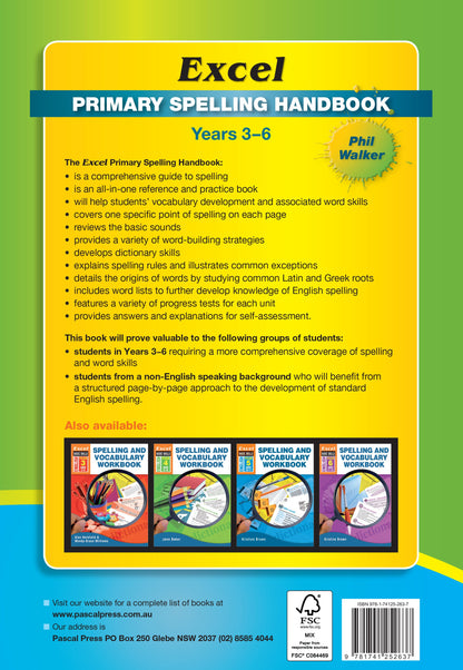 Excel Handbooks - Primary Spelling Years 3-6