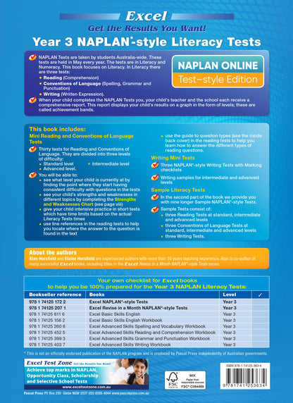 Excel Year 3 NAPLAN*-style Literacy Tests
