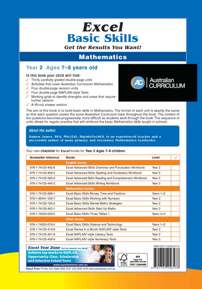 Excel Basic Skills - Mathematics Year 2