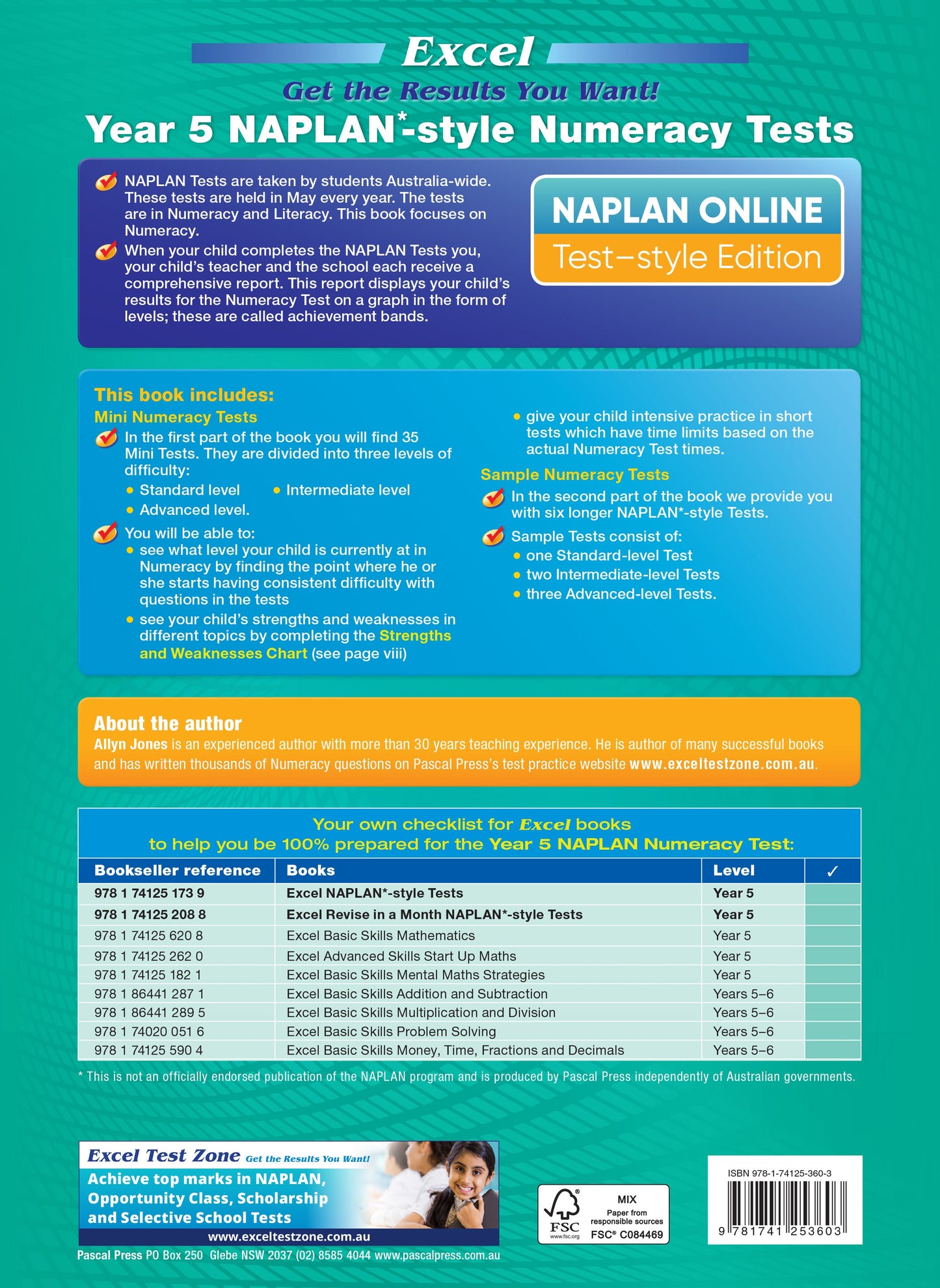 Excel Year 5 NAPLAN*-style Numeracy Tests