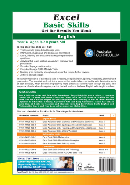 Excel Basic Skills - English Year 4