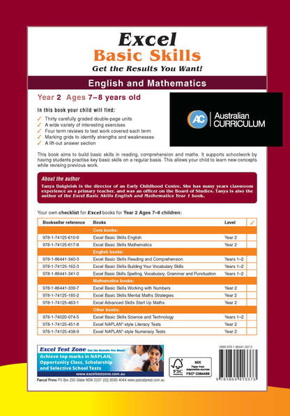 Excel Basic Skills - English and Mathematics Year 2