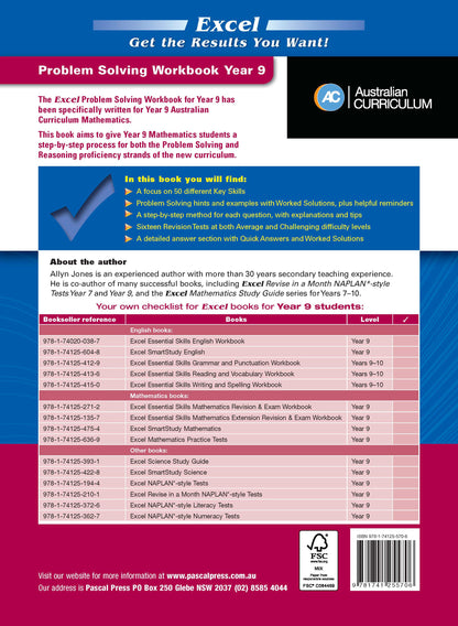 Excel Essential Skills - Problem Solving Workbook Year 9