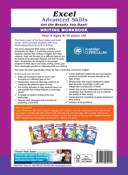 Excel Advanced Skills - Writing Workbook Year 4