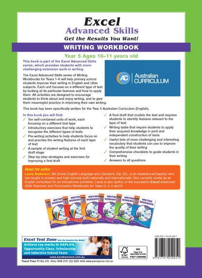 Excel Advanced Skills - Writing Workbook Year 5