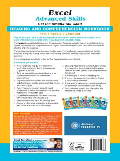Excel Advanced Skills - Reading and Comprehension Workbook Year 1