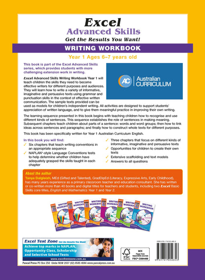 Excel Advanced Skills - Writing Workbook Year 1
