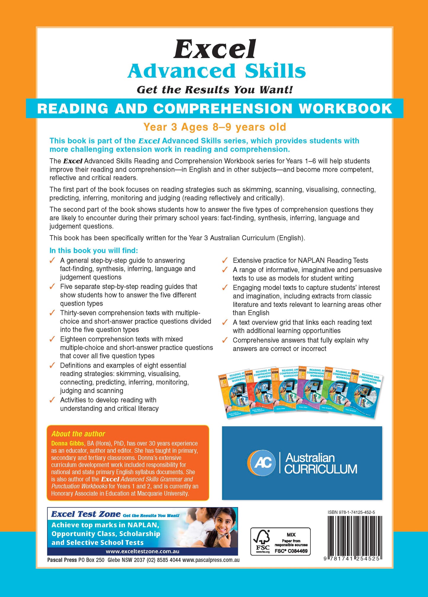 Excel Advanced Skills - Reading and Comprehension Workbook Year 3