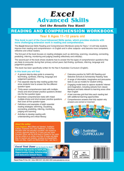 Excel Advanced Skills - Reading and Comprehension Workbook Year 6