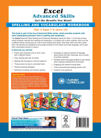 Excel Advanced Skills - Spelling and Vocabulary Workbook Year 2