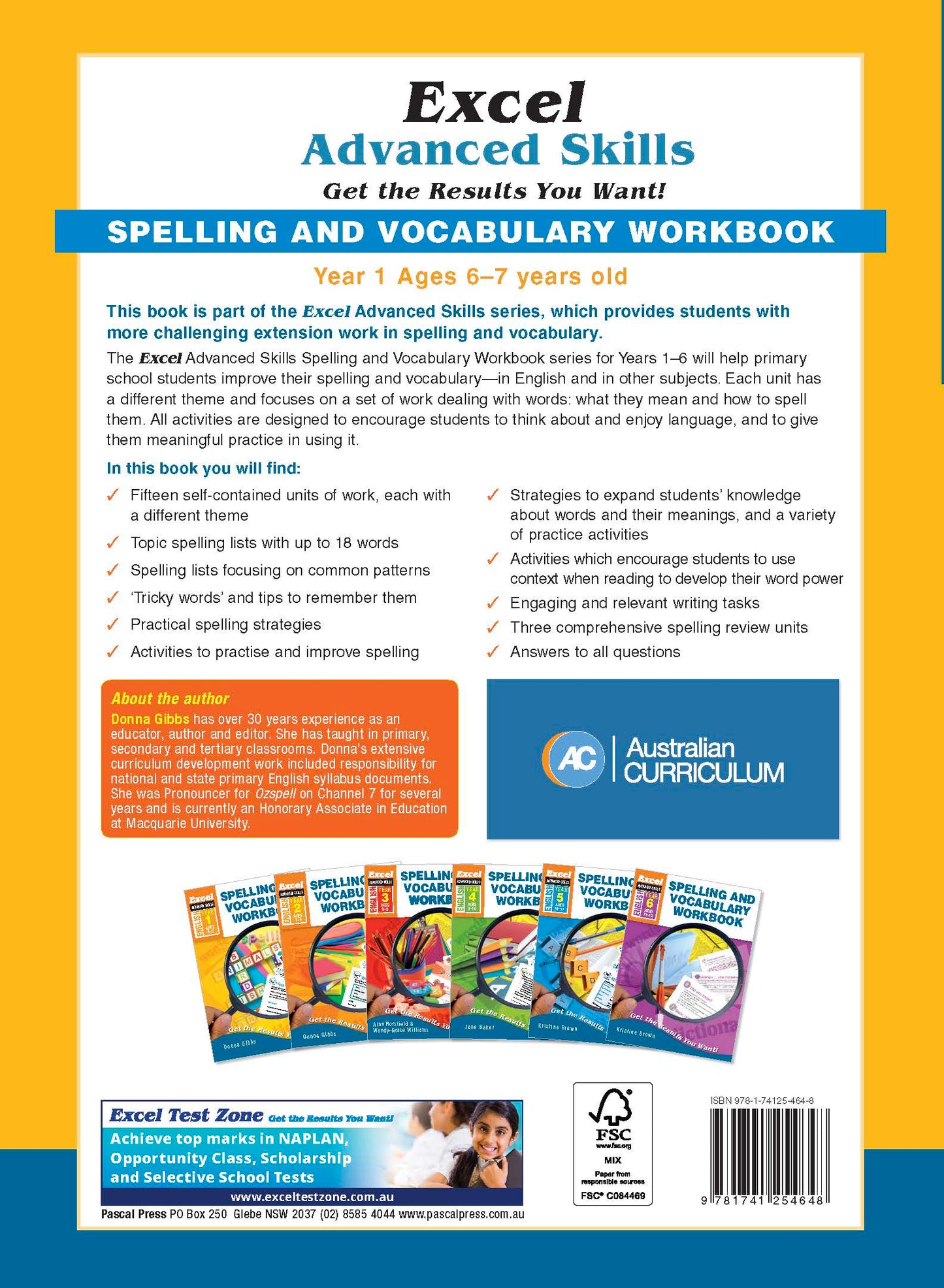 Excel Advanced Skills - Spelling and Vocabulary Workbook Year 1