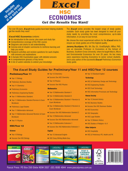 Excel HSC Year 12 Economics Study Guide with Study Cards