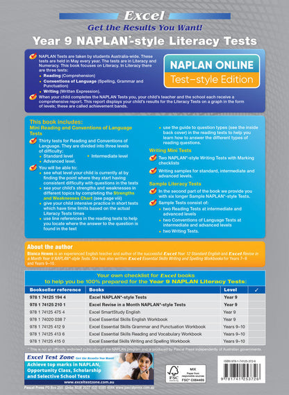 Excel Year 9 NAPLAN*-style Literacy Tests